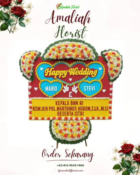 Papan Bunga Pernikahan Blajo